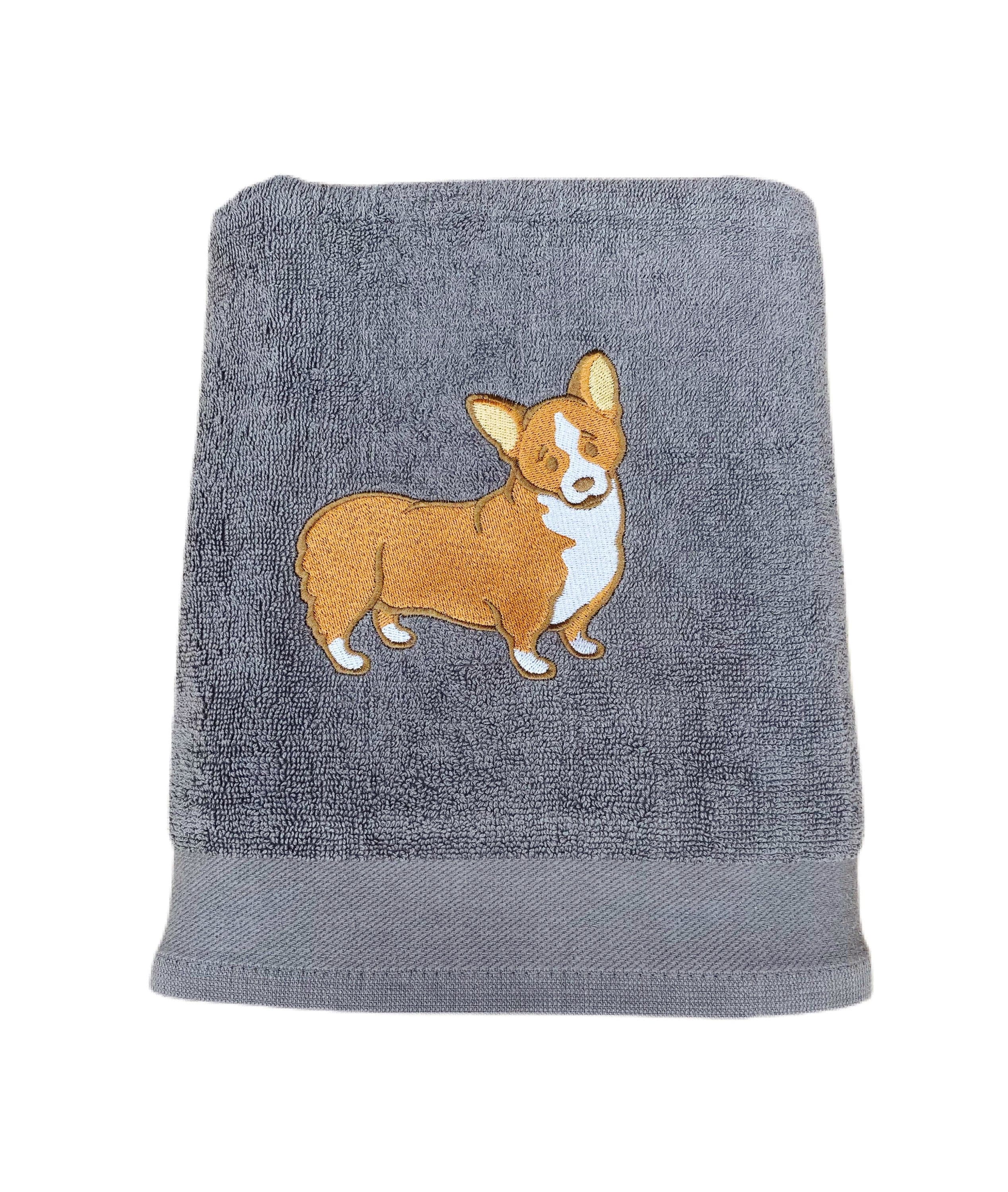 Corgi Dog Bath Towel, Personalised Towel (personalized)