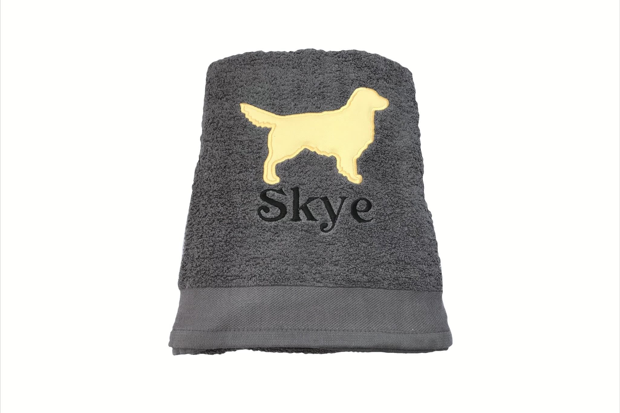 Personalized Golden Retriever Embroidered Bath Towel: Dog Lover Gift